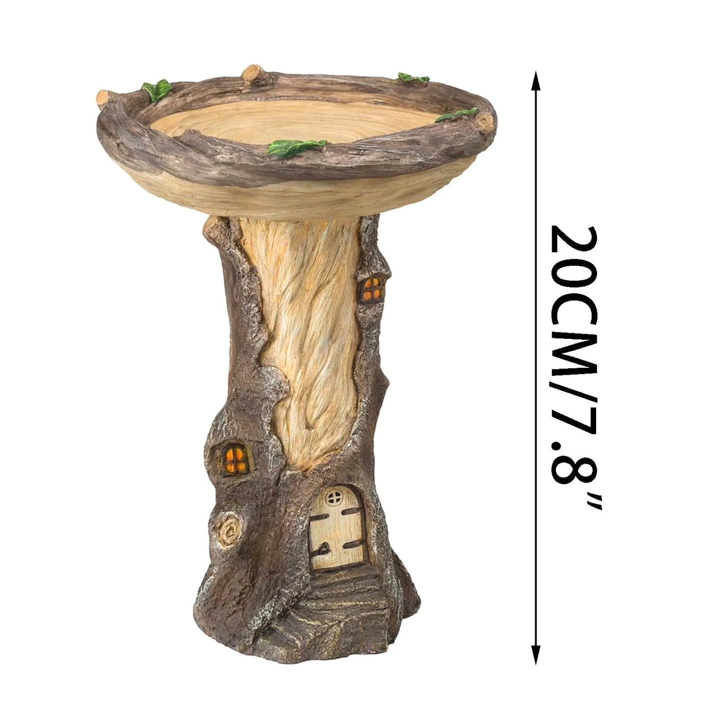 Giftesty Beautiful Sunflower Bird Bath Brown Pedestal Handmade For Outdoor