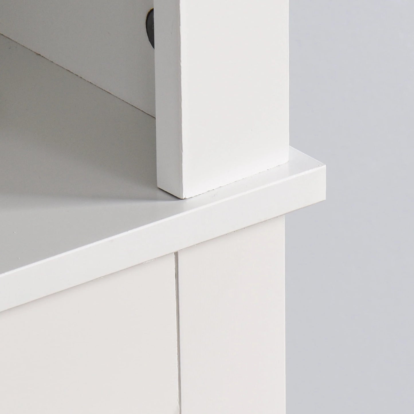 UBesGoo Bathroom Cabinet, Bathroom Space Saver, Over The Toilet Storage with 2-Door Adjustable Shelves, White