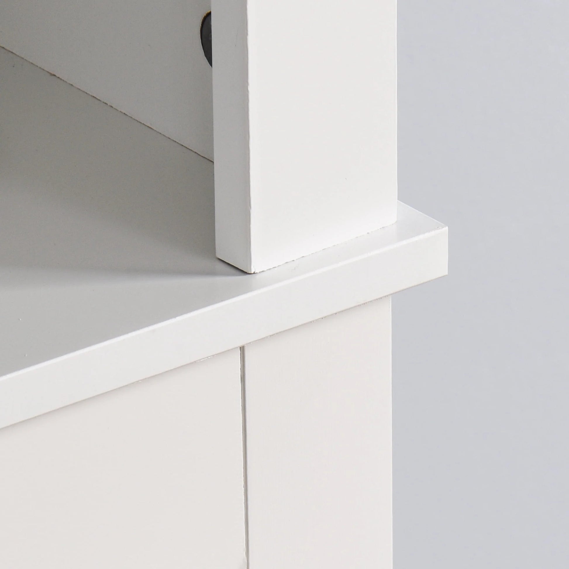 UBesGoo Bathroom Cabinet, Bathroom Space Saver, Over The Toilet Storage with 2-Door Adjustable Shelves, White