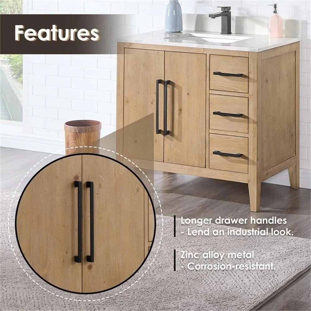 Altair Design Laurel Wood Brown 36" Single Vanity Bathroom Vanity Top
