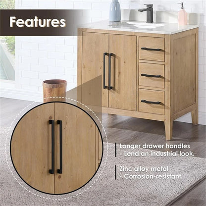 Altair Design Laurel Wood Brown 36" Single Vanity Bathroom Vanity Top
