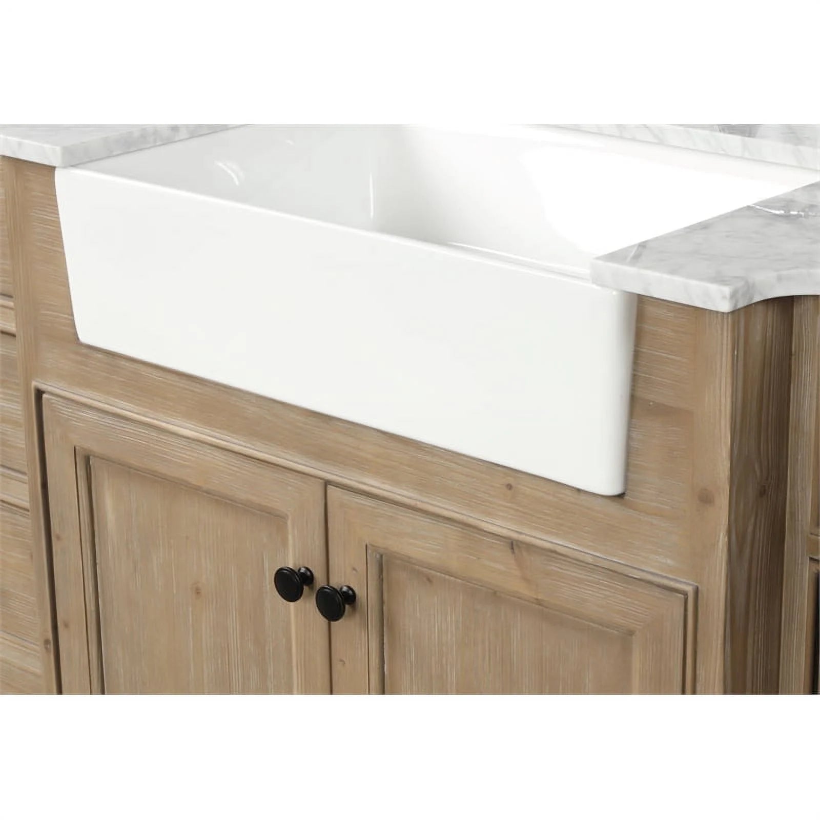 Ari Kitchen & Bath Kelly 60" Solid Wood Bathroom Vanity in Weathered Fir
