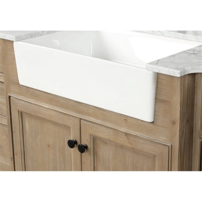 Ari Kitchen & Bath Kelly 60" Solid Wood Bathroom Vanity in Weathered Fir