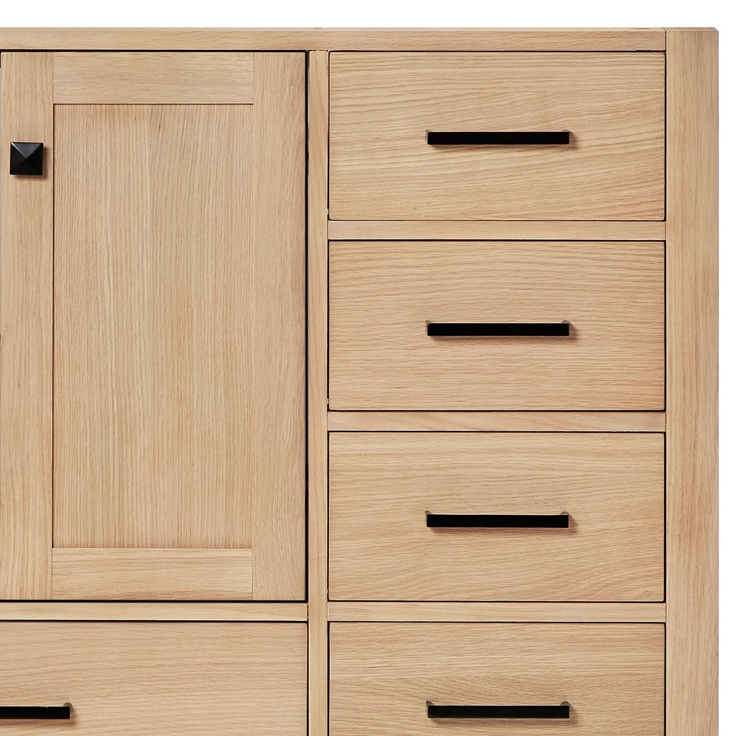ARIEL Cambridge 61 Inch Single Rectangle Sink Bathroom Vanity With Pure White Quartz Countertop 1.5 Inch Edge In Oak