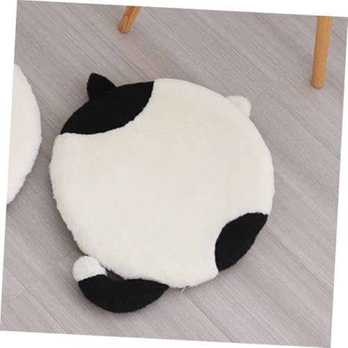 Cat Memory Foam Chair Cushion, Black and White Cat Design, Slow Rebound Seat Pad for Office, Dining, Gaming Chairs, Kitchen and Floor Use
