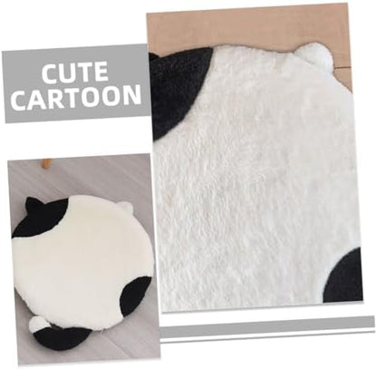 Cat Memory Foam Chair Cushion, Black and White Cat Design, Slow Rebound Seat Pad for Office, Dining, Gaming Chairs, Kitchen and Floor Use