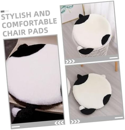 Cat Memory Foam Chair Cushion, Black and White Cat Design, Slow Rebound Seat Pad for Office, Dining, Gaming Chairs, Kitchen and Floor Use