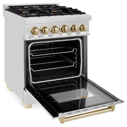 ZLINE KITCHEN AND BATH RAZ24CB professional gas range