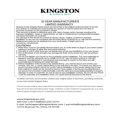 Kingston Brass KB4988BX Metropolitan Widespread Bathroom Faucet with Pop-Up Drain, Brushed Nickel