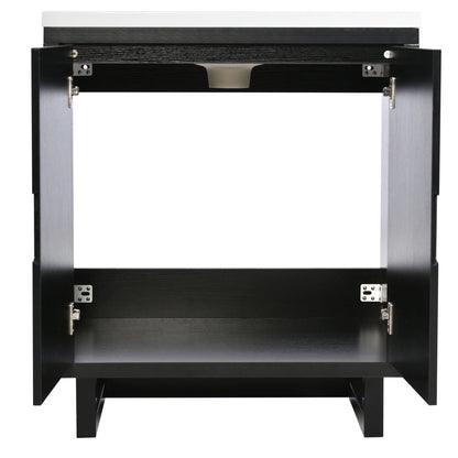Harper & Bright Designs 30" Bathroom Vanity Set with Sink Combo Cabinet, Bathroom Vanity Storage Cabinet, Solid Wood Frame