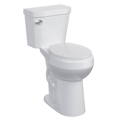 Huisuilinss Two-Piece Toilet,19"/21" Toilet,Elongated Toilet Round Toilet With Top Dual Flush/Side Flush,Soft Close Seat For Bathrooms