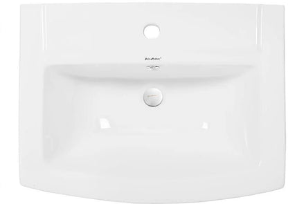 Sublime Pedestal Bathroom Sink Square Single Faucet Hole