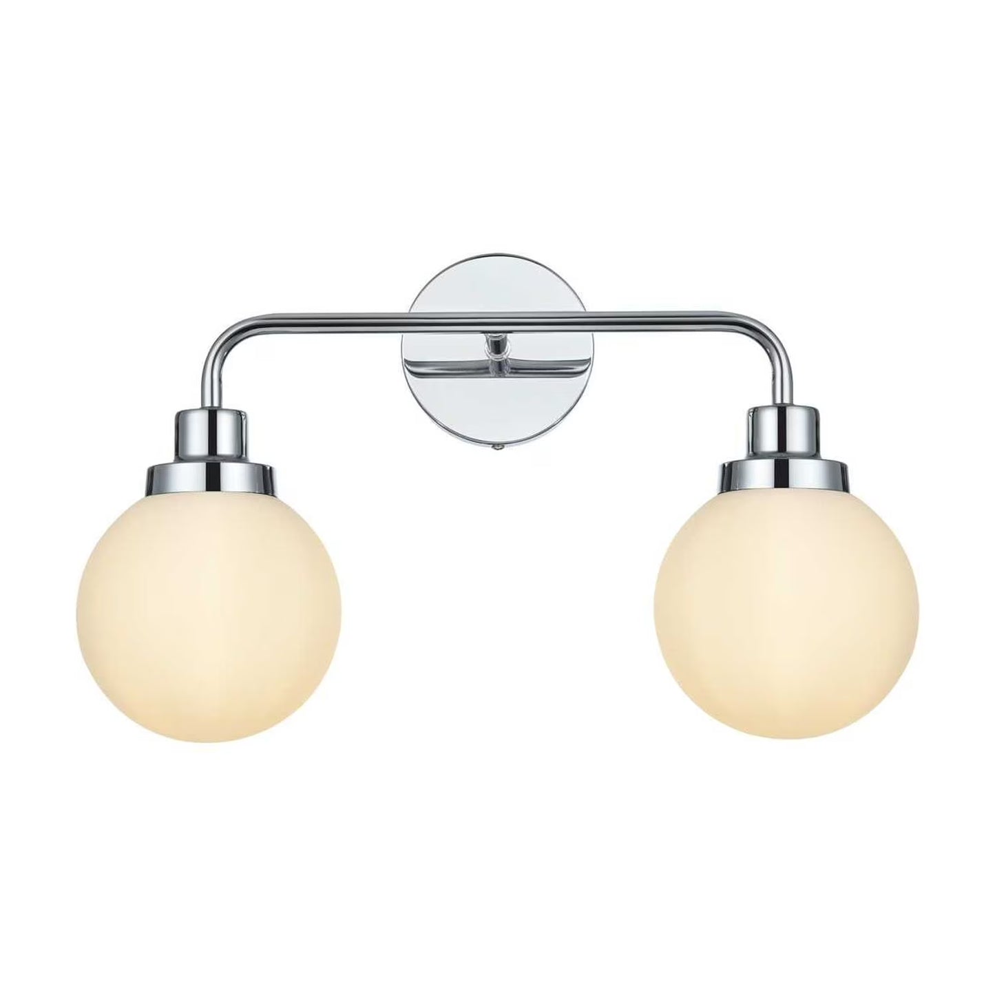 Living District Hanson 2 lights bath sconce in black with frosted shade