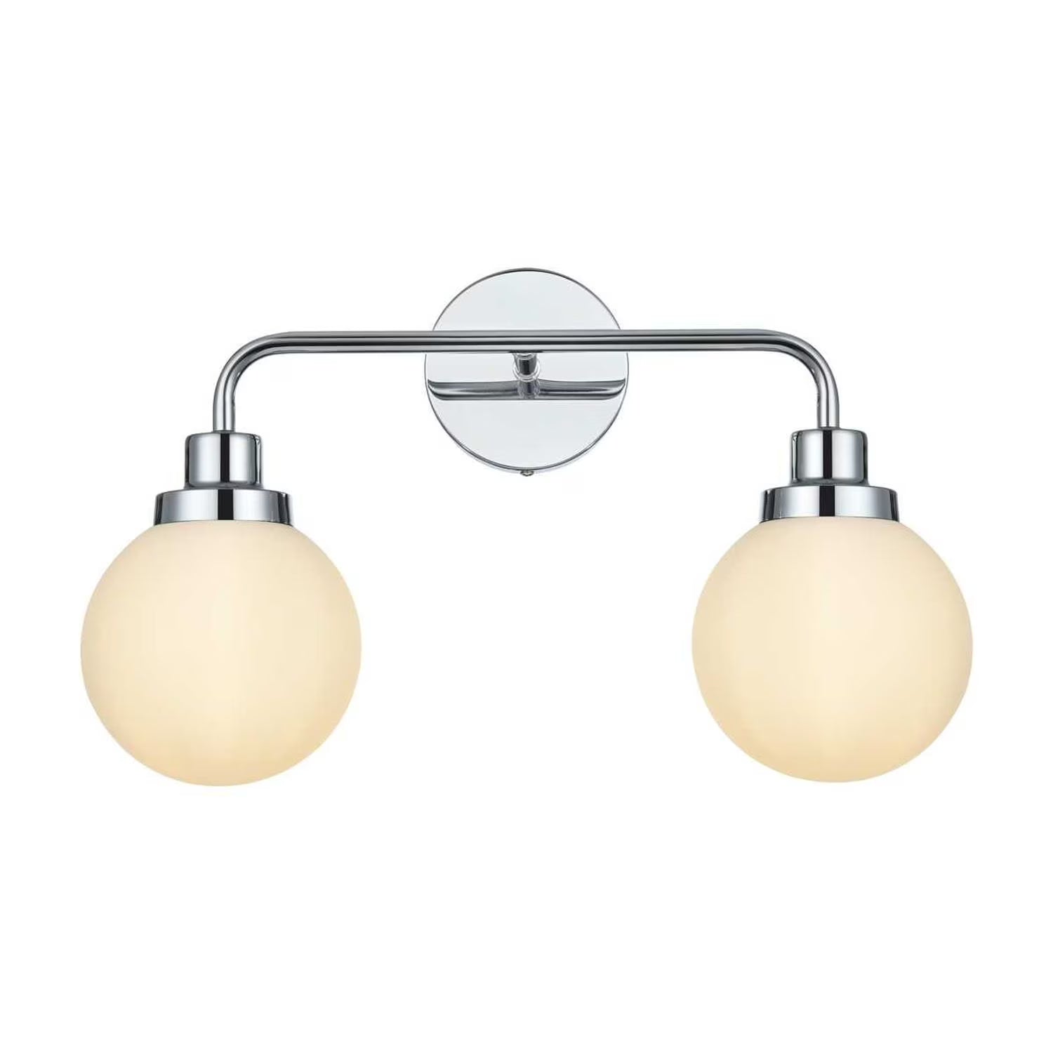 Living District Hanson 2 lights bath sconce in black with frosted shade