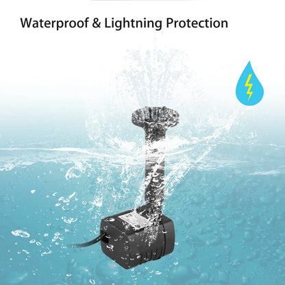 TSV Solar Fountain Water Pump, 1.2W Solar Powered Bird Bath Fountain, Submersible Water Pump Kit Solar Panel Kits for Outdoor Pool, Small Pond, Garden Fish Tank, 150L/H