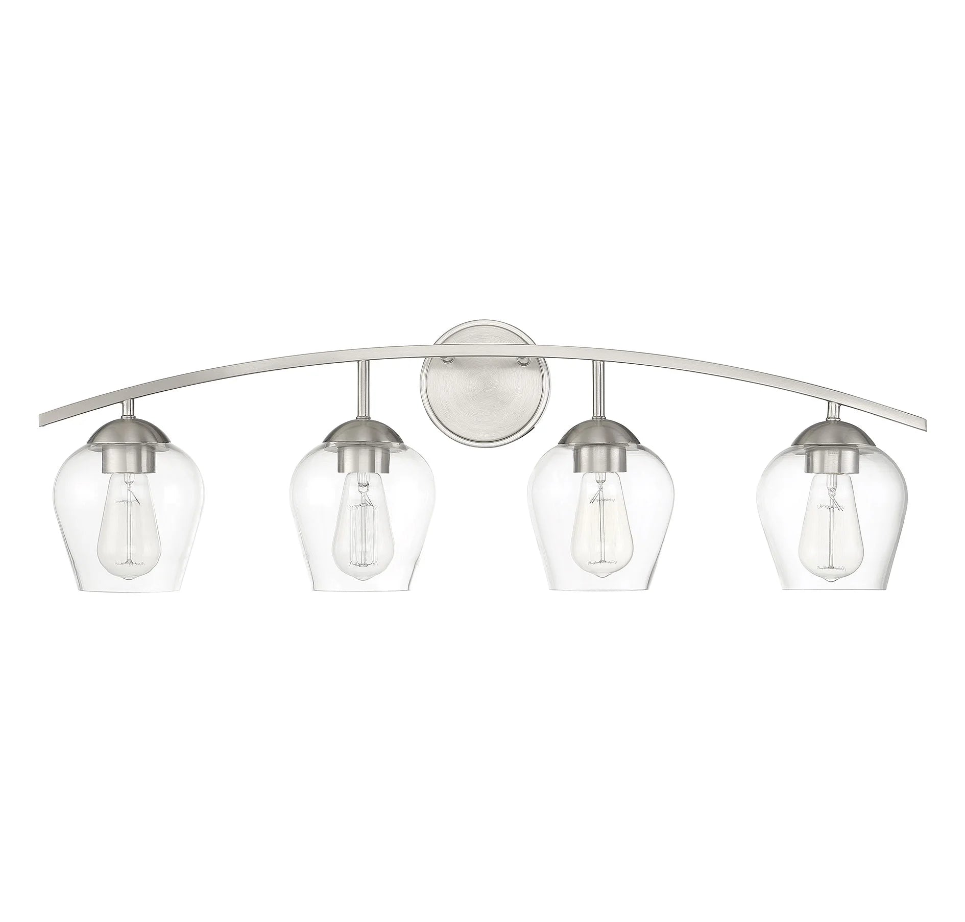 Trade Winds Lighting 4-Light Bathroom Vanity Light In Brushed Nickel