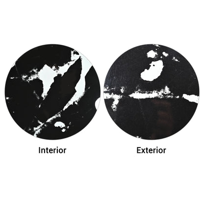 Aquaterior Tempered Glass Round Vessel Sink Artistic Marbling Pattern Above Counter Bathroom Lavatory Vanity Bowl Basin