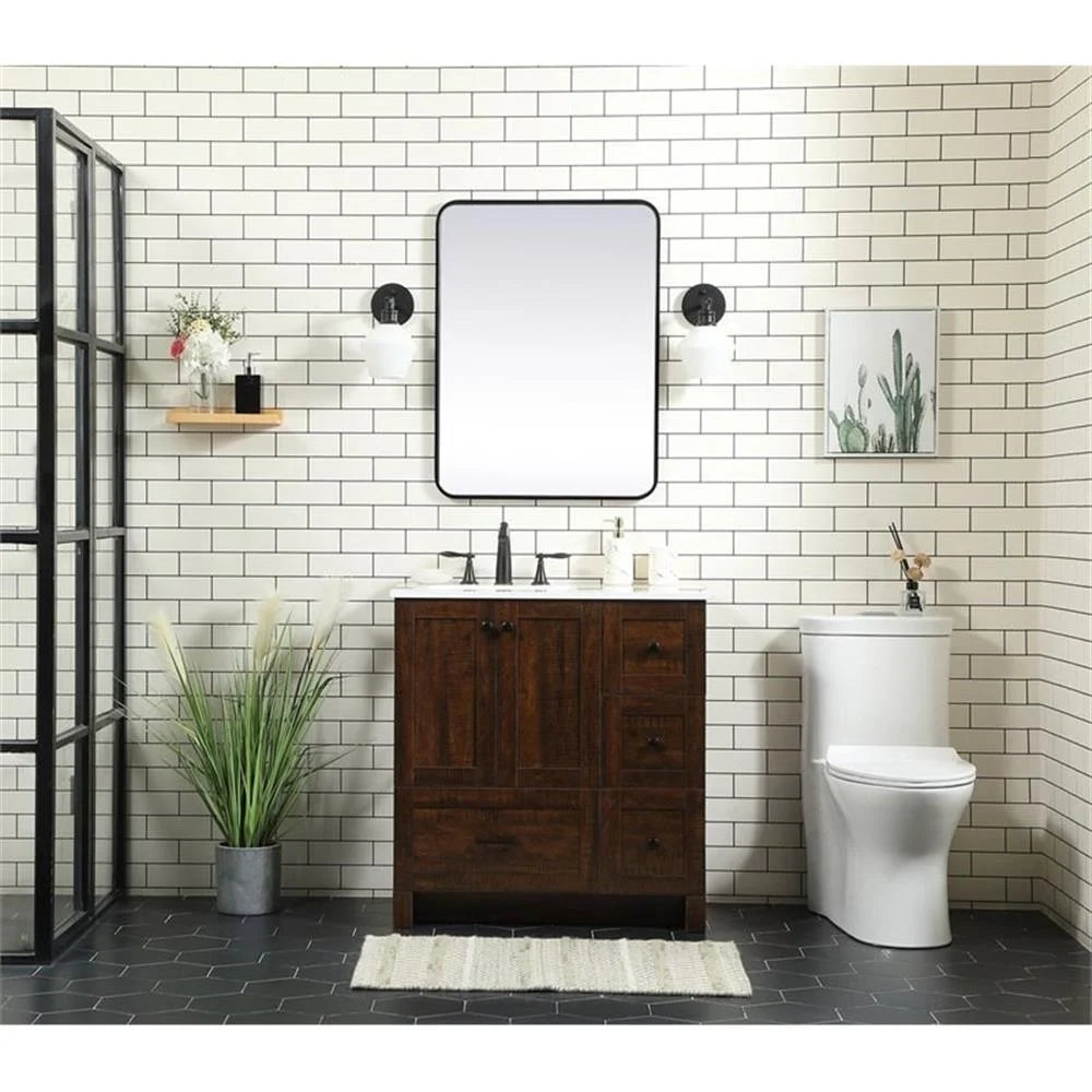 Elegant Kitchen and Bath 32 Inch Single Bathroom Vanity In Expresso