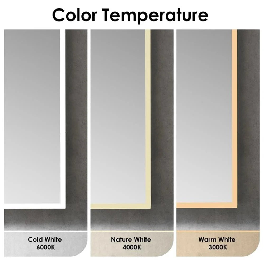 Carsoli Rectangle 24" Frameless Surface-Mount/Recessed LED Lighted Bathroom Medicine Cabinet