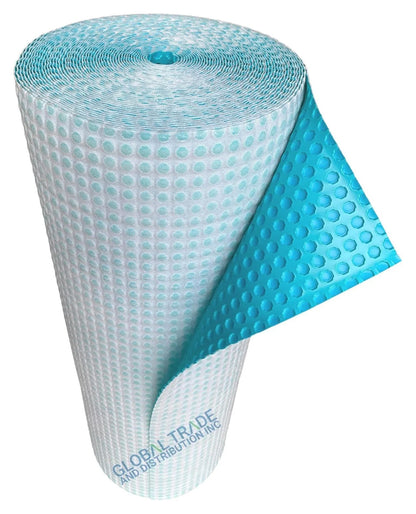 Uncoupling Waterproofing Membrane Roll, 108 Sq Ft (3.3 Ft x 32.8 Ft), 1/8'' Anti-Fracture Mat, Crack Isolation Flooring Underlayment for Bathroom Floor Tile, Subfloor