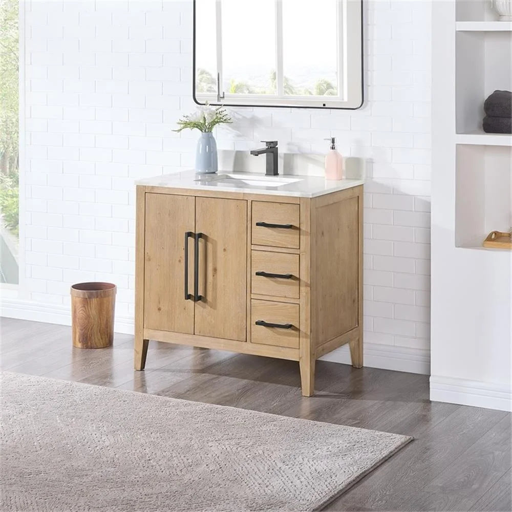 Altair Design Laurel Wood Brown 36" Single Vanity Bathroom Vanity Top