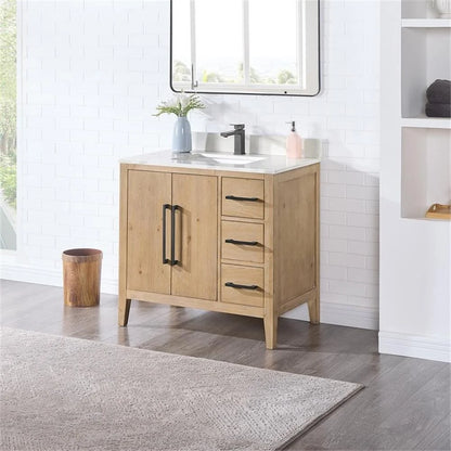 Altair Design Laurel Wood Brown 36" Single Vanity Bathroom Vanity Top