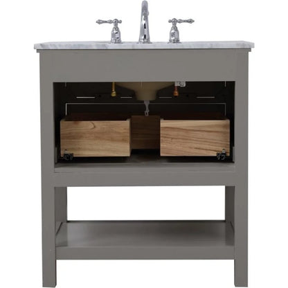 30 in. single bathroom vanity set in Grey
