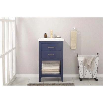 Design Element Cara 20" Single Sink Bathroom Vanity In White