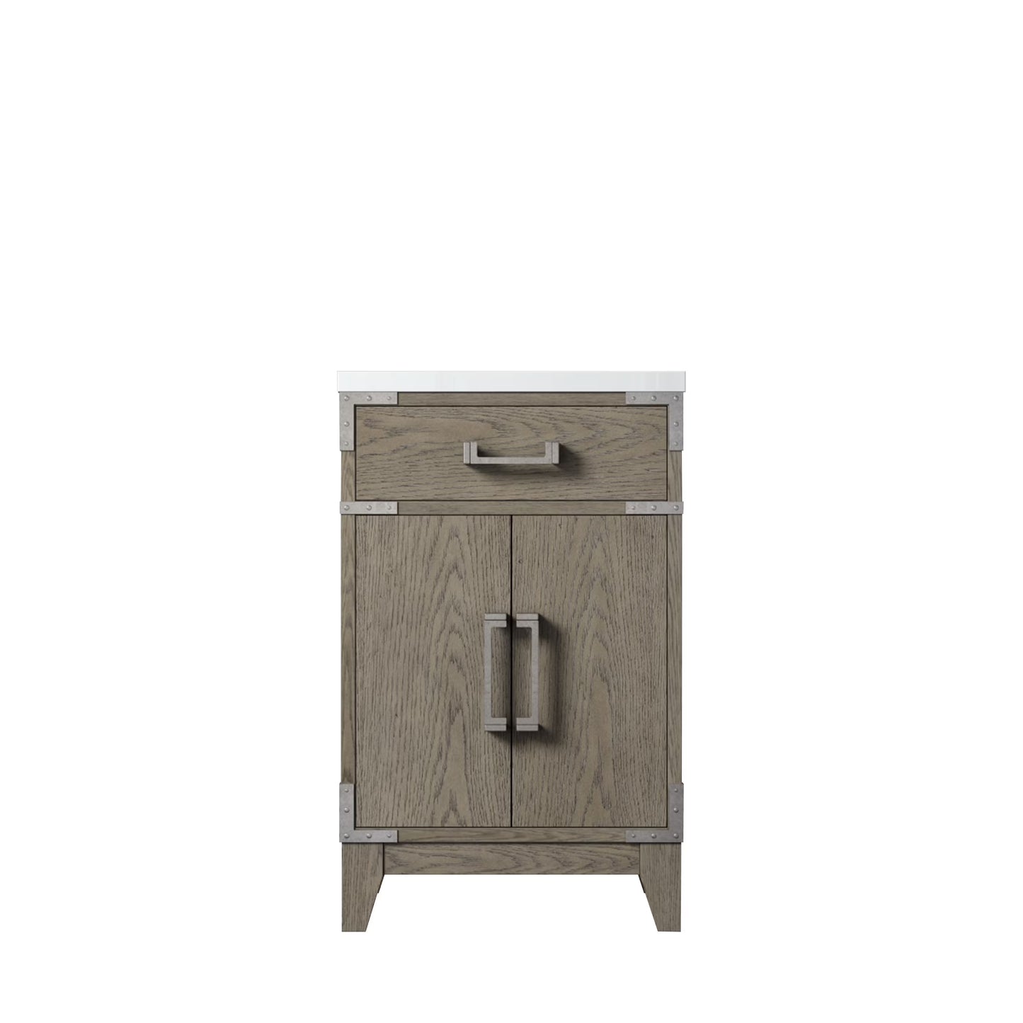 Laurel 20 in W x 18 in D Grey Oak Single Bath Vanity and Acrylic Top