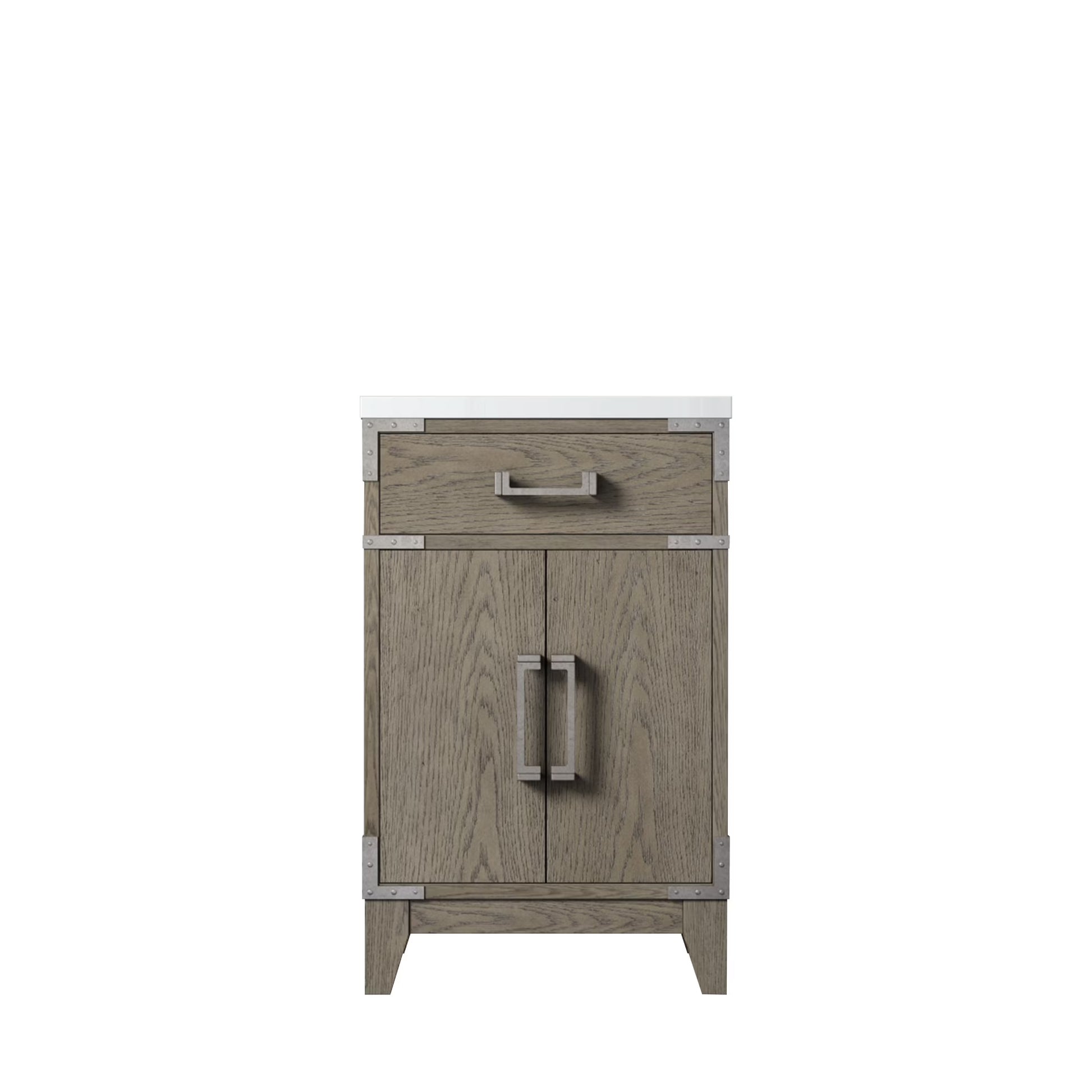 Laurel 20 in W x 18 in D Grey Oak Single Bath Vanity and Acrylic Top
