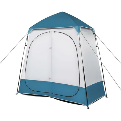 GFNXYI Portable Camping Shower Tent, Pop-Up Privacy Bathroom Changing Room, Outdoor Toilet Shelter with Carry Bag for Beach, Hiking, Travel, Blue