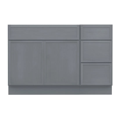 45 in. W x 21 in. D x 32.5 in. H Bath Vanity Cabinet without Top in Gray