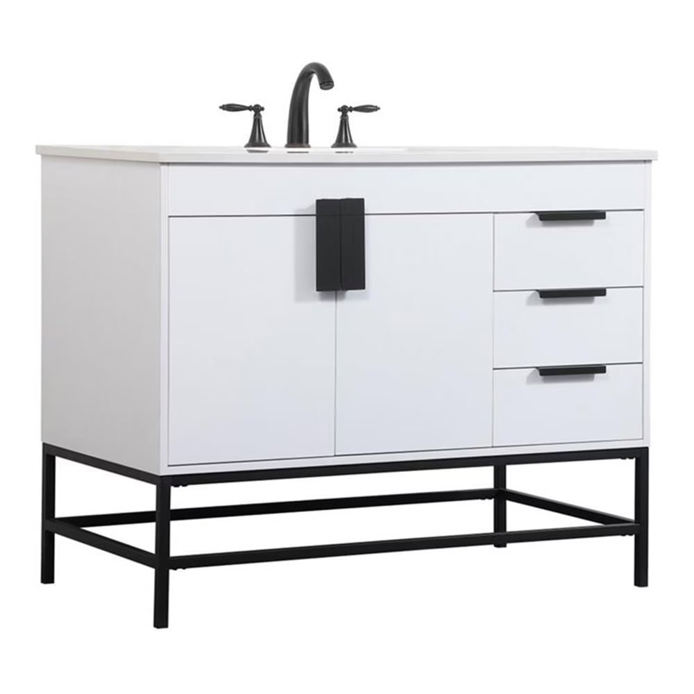 Elegant Kitchen and Bath 42 Inch Single Bathroom Vanity In Green