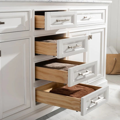 Design Element Milano 72" Double Sink Bathroom Vanity in White