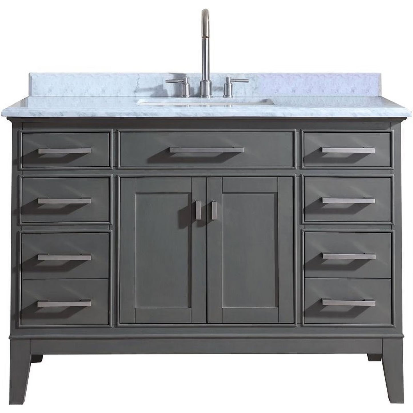 Ari Kitchen & Bath Danny 42" Solid Wood Bathroom Vanity in Maple Gray