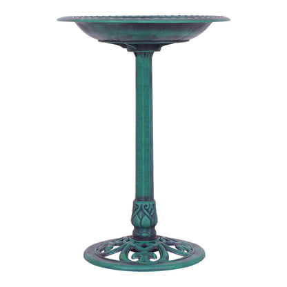 Costway Green Pedestal Bird Bath Feeder Freestanding Outdoor Garden Yard Patio Decor