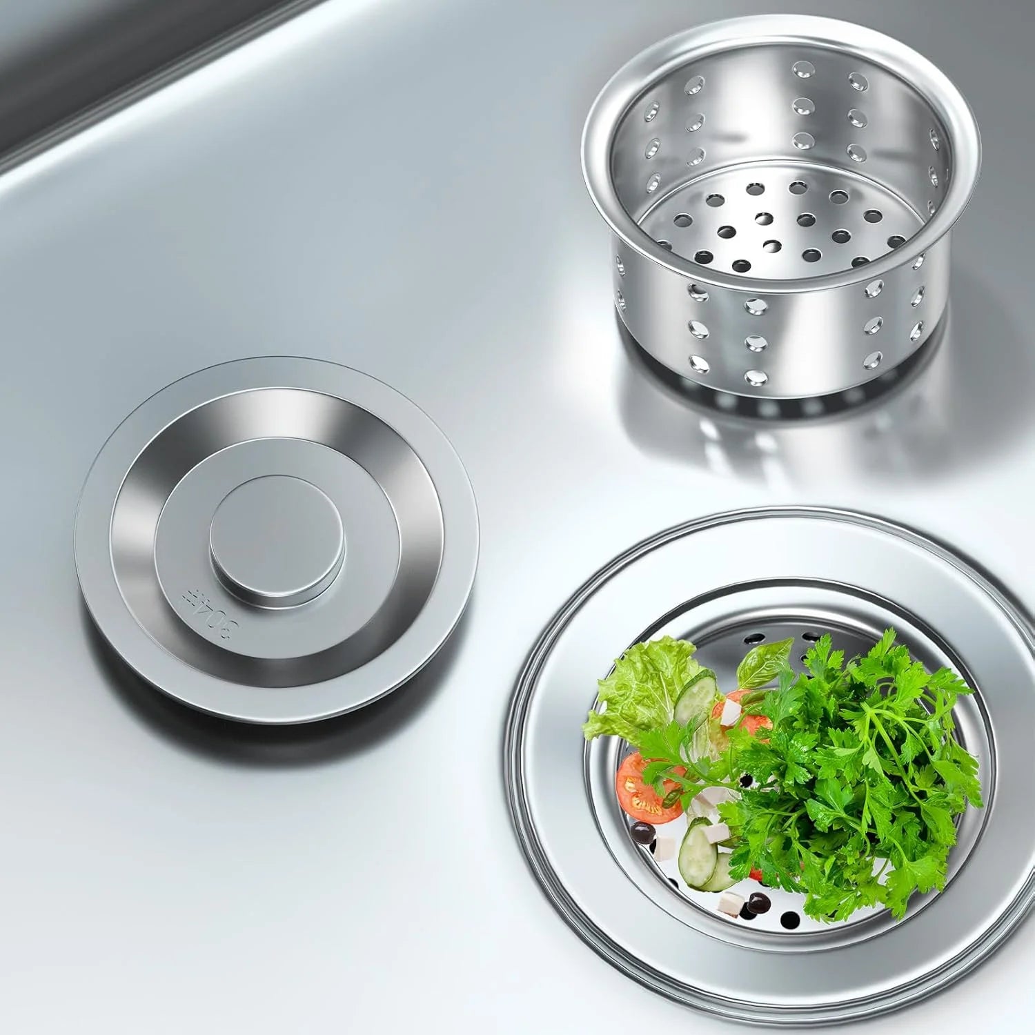 20" Stainless Steel Freestanding Utility Sink with Hot/Cold Water Faucet - Perfect for Kitchen, Bathroom, Farmhouse & Outdoor Use