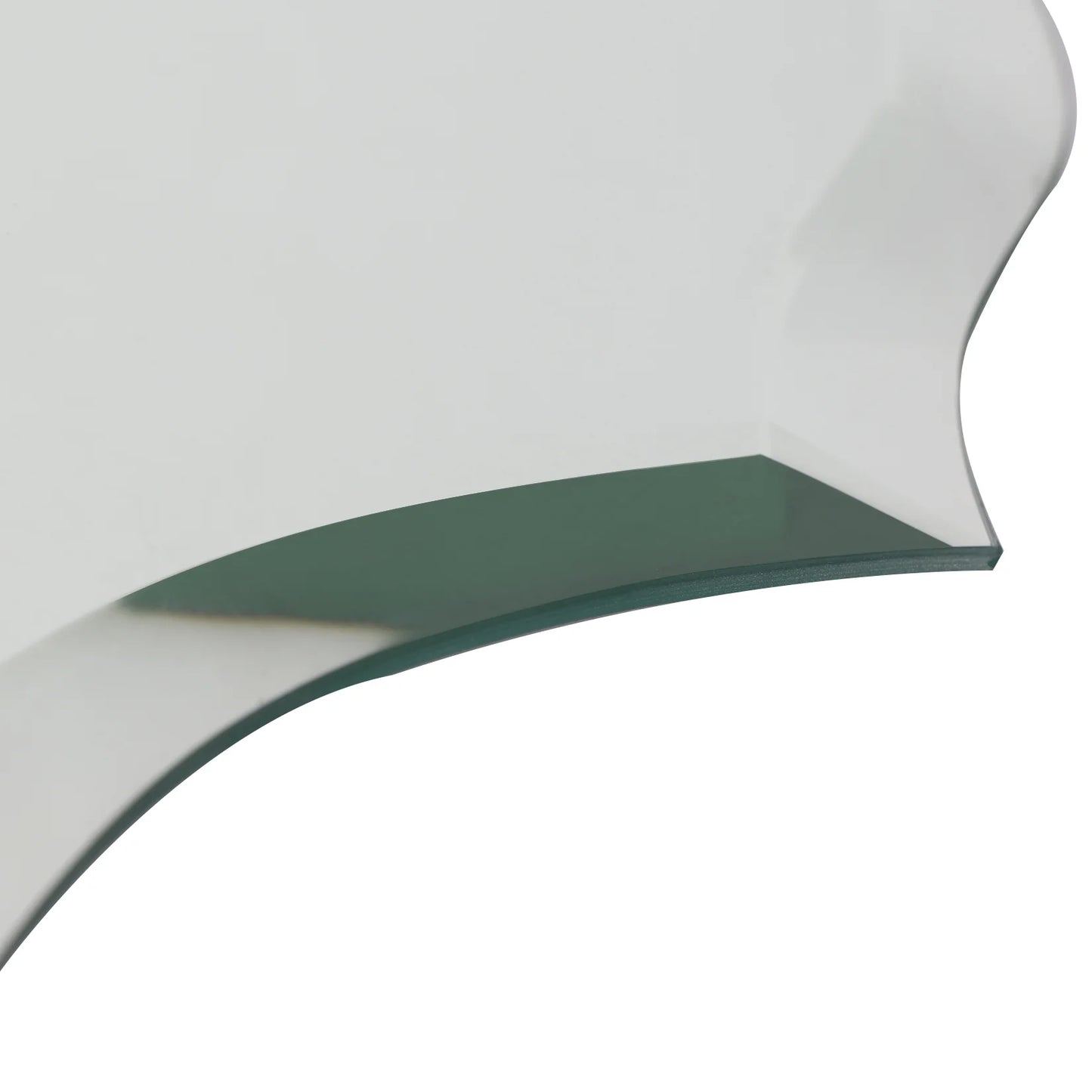 LUVODI Beveled Edge Wall Mirror Bathroom Mirror Vanity Scalloped for Home Living Room 25x32in