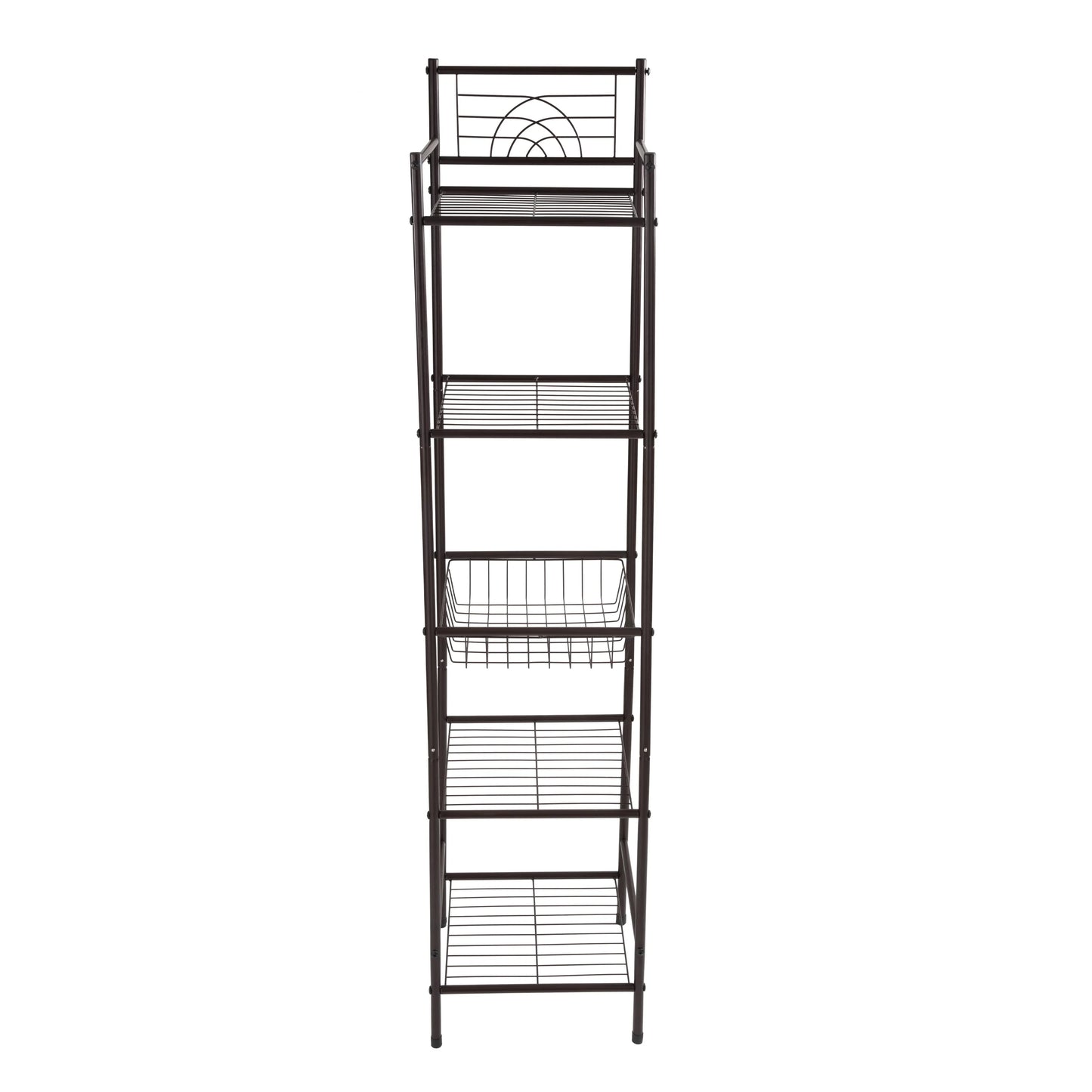 Bath Bliss 11.61"W x 12.99"D x 58.46"H 5-Shelf Storage Shelf, Bronze