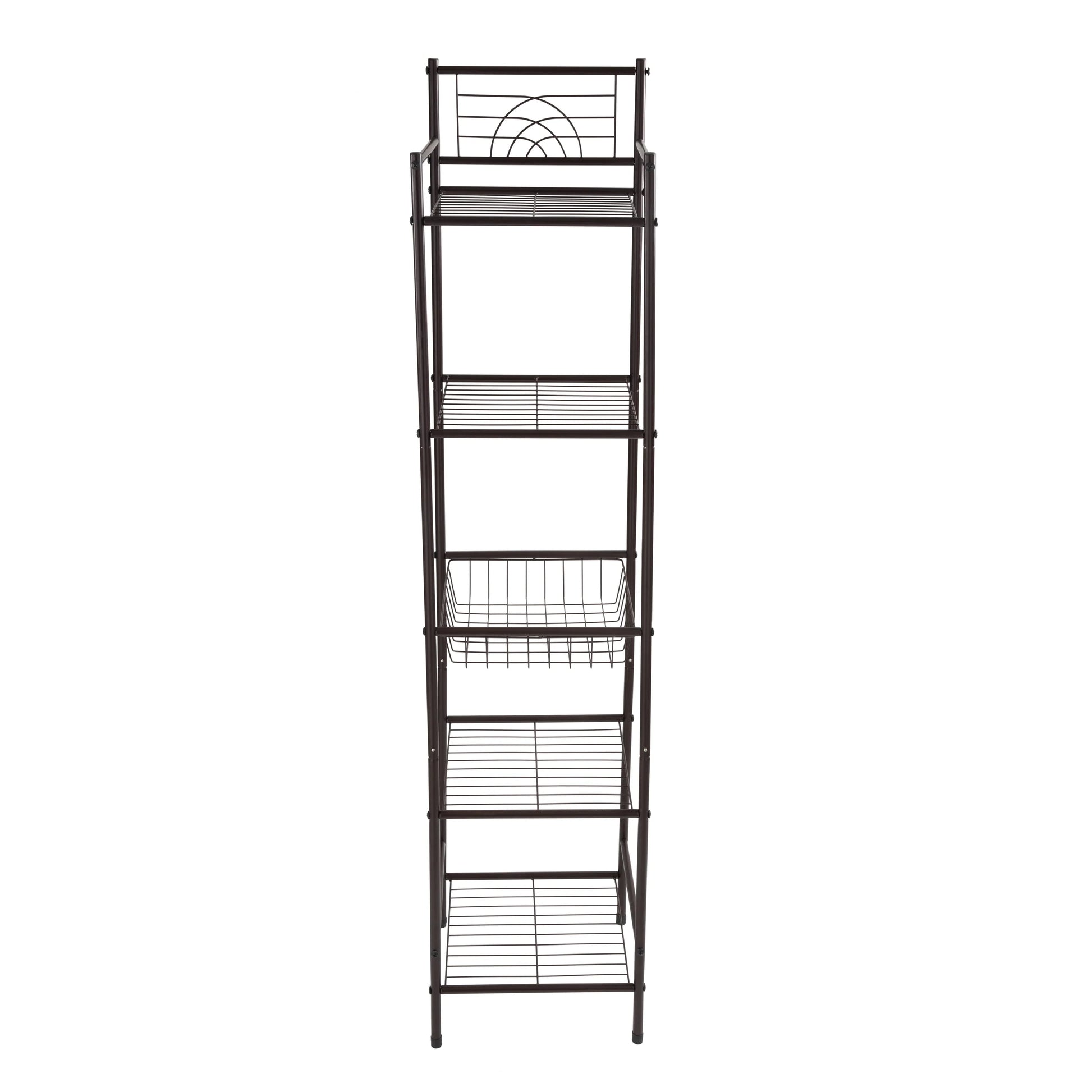 Bath Bliss 11.61"W x 12.99"D x 58.46"H 5-Shelf Storage Shelf, Bronze