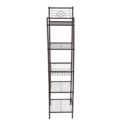 Bath Bliss 11.61"W x 12.99"D x 58.46"H 5-Shelf Storage Shelf, Bronze