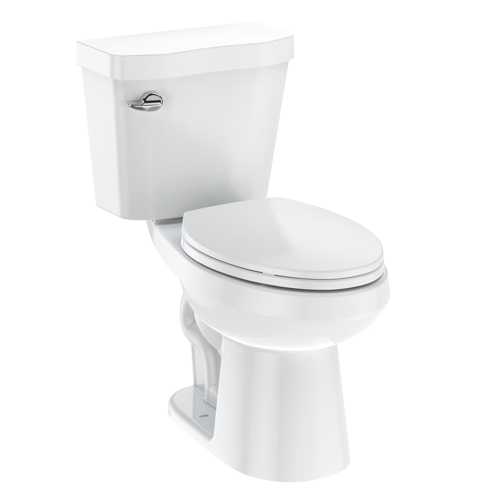 Huloretions Two-Piece Toilets for Bathrooms, Elongated Toilets with Soft Close Seat, Power Flush 1.28 GPF Toilet with Universal ADA Height