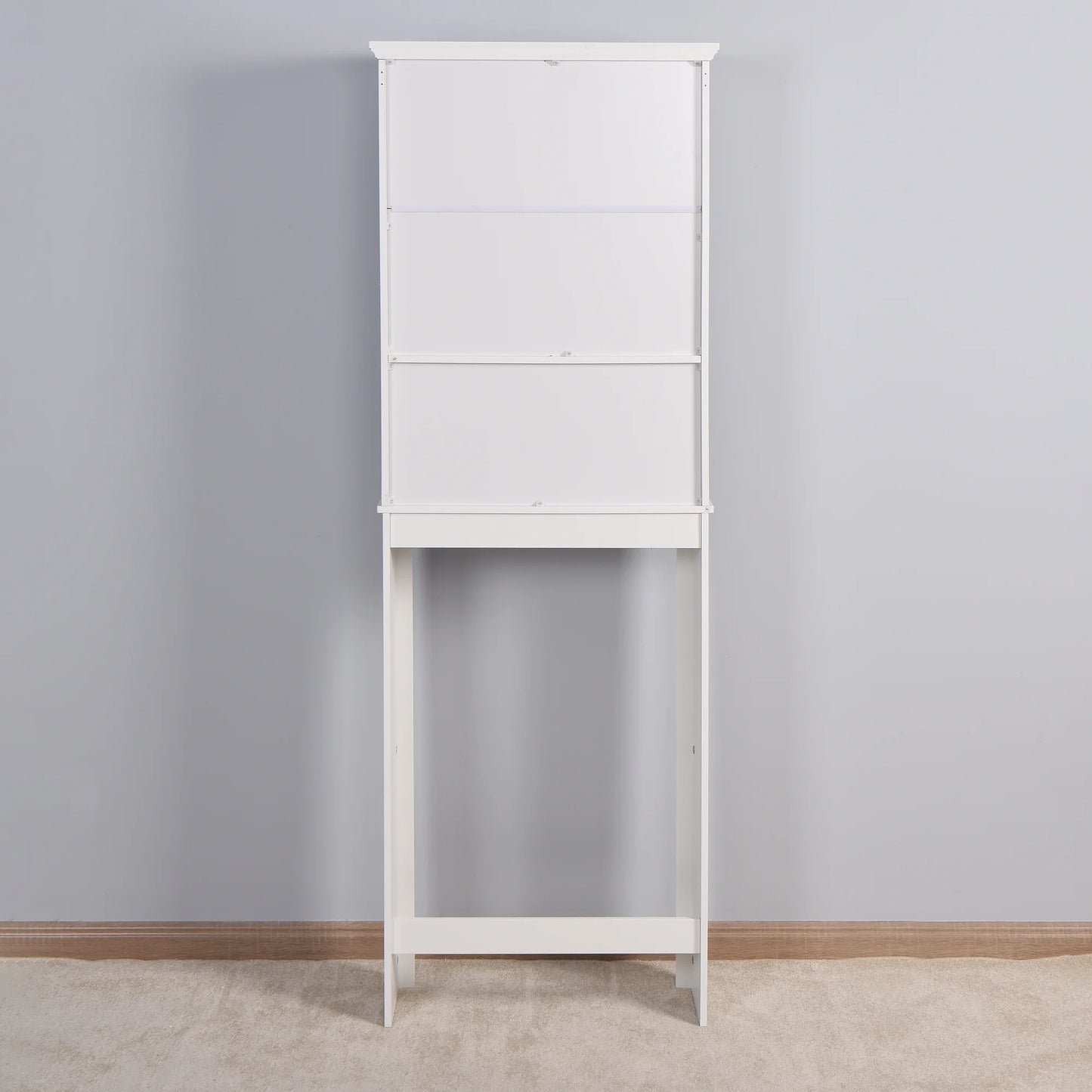 UBesGoo Bathroom Cabinet, Bathroom Space Saver, Over The Toilet Storage with 2-Door Adjustable Shelves, White
