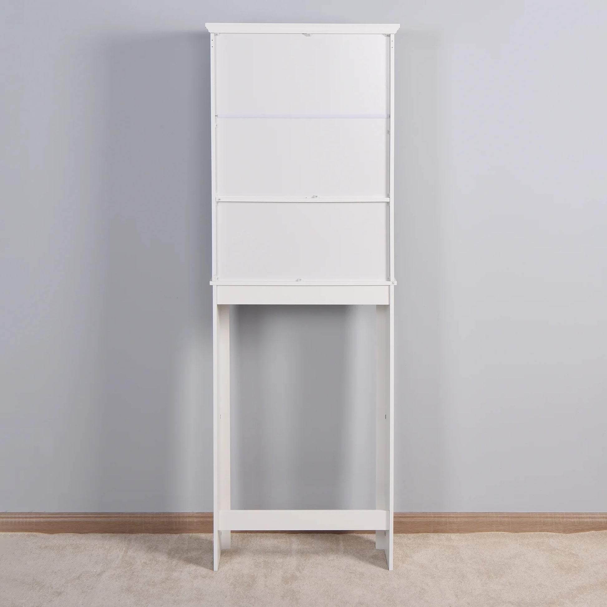 UBesGoo Bathroom Cabinet, Bathroom Space Saver, Over The Toilet Storage with 2-Door Adjustable Shelves, White