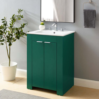 Modway Maybelle 24" Bathroom Vanity in White White