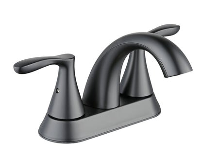 (2 pack) Better Homes & Gardens Simple Flair 4" Centerset Bathroom Faucet in Matte Black