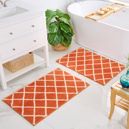 WelHome Printed Bath Rugs, 2-pack