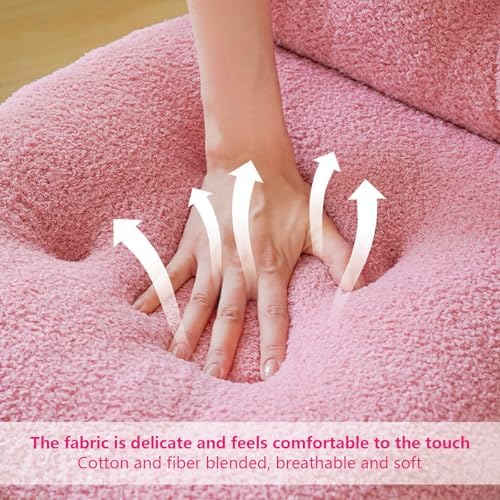 Pink Chair Cushion Non-Slip Desk Chair Cushions with Back Support Soft Plush Office Seat Pad with Ties Rocking Chairs Cushion for Office Car Home Dining Room Kitchen