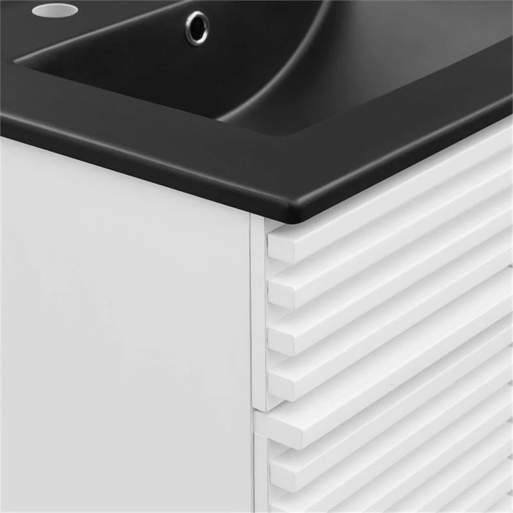 Modway Render 24" Bathroom Vanity in White Black