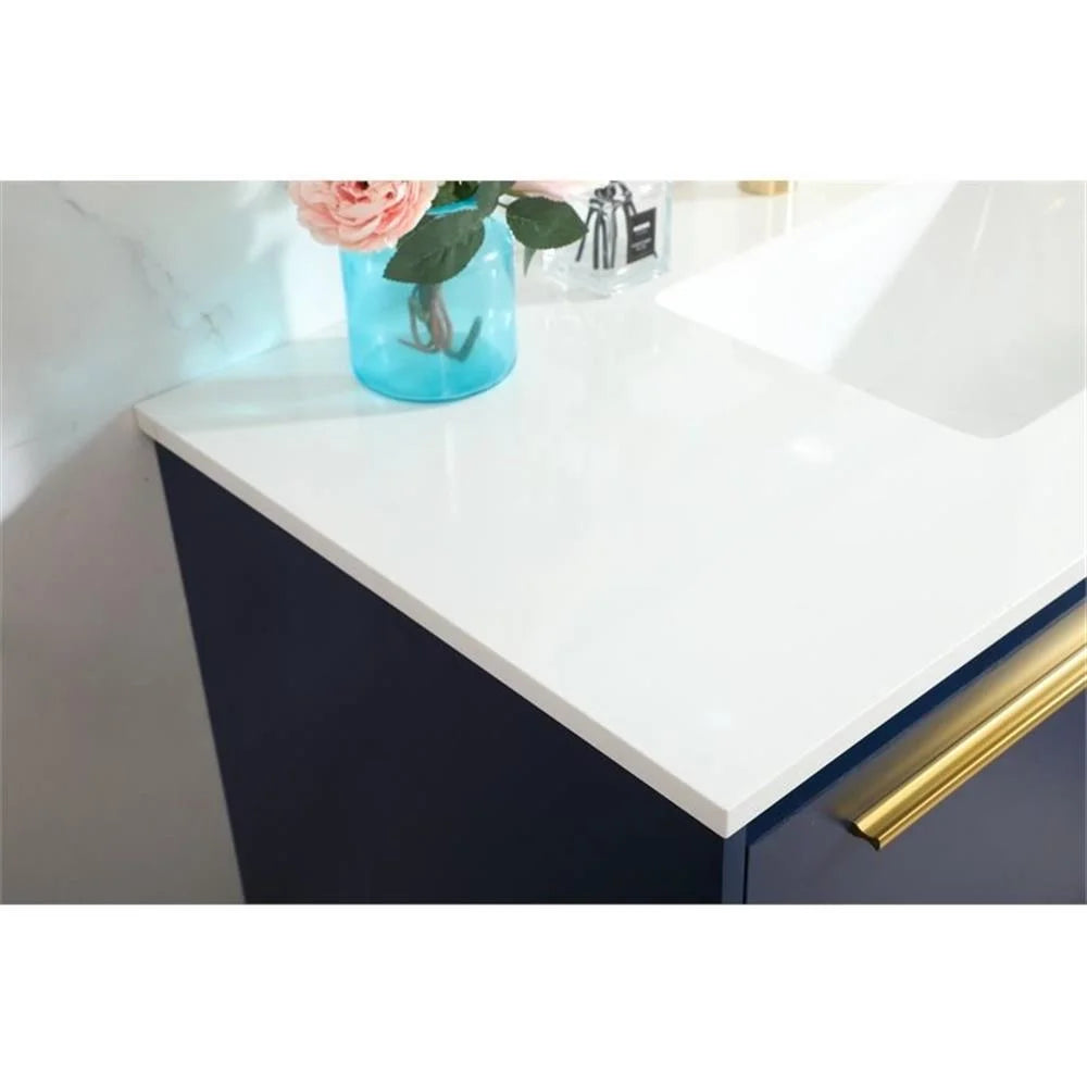 Elegant Kitchen and Bath 40 Inch Single Bathroom Vanity In Blue